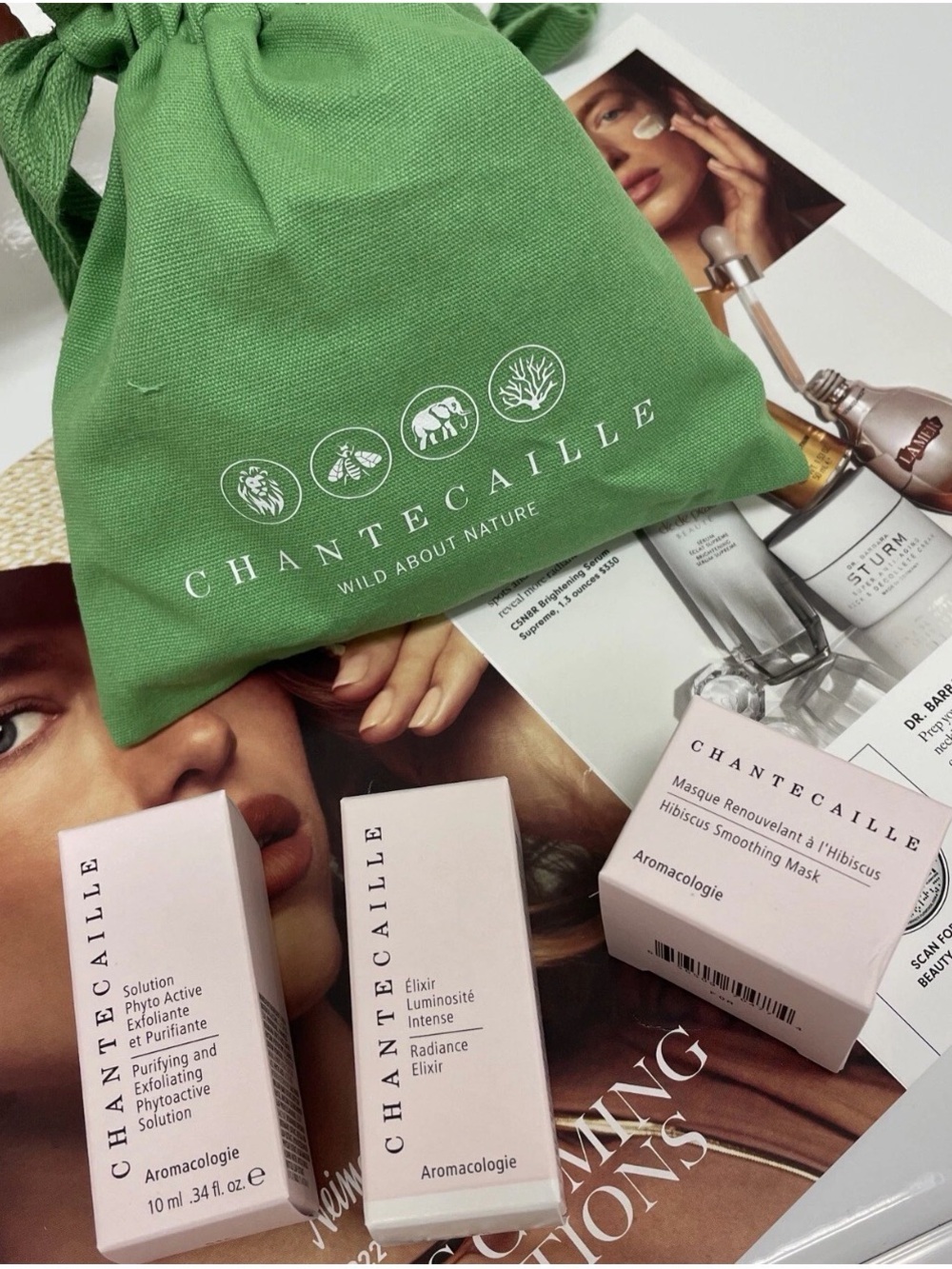 Chantecaille Wild About Nature GWP SETRose Cream/Cleanser/Radiance Elixir